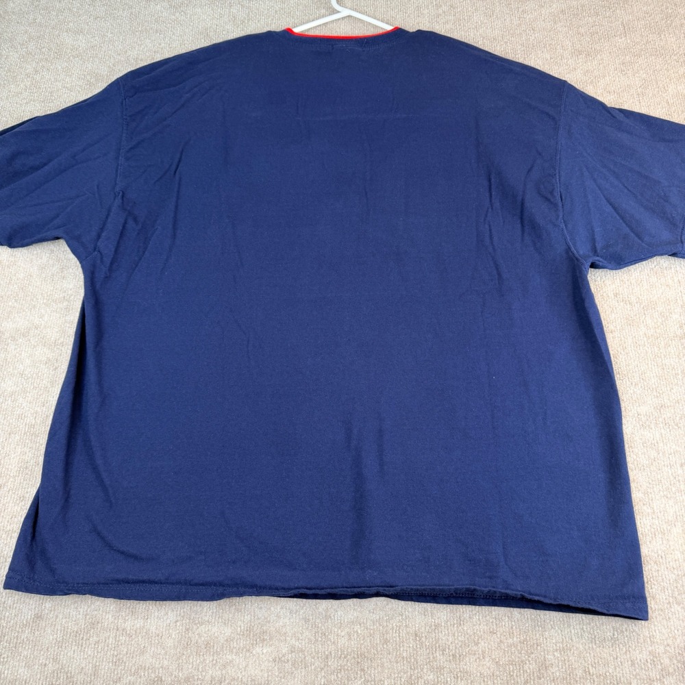Champion Mens Navy Blue V Neck T Shirt Embroidered Logo Vintage 90s XXL - Picture 12 of 16